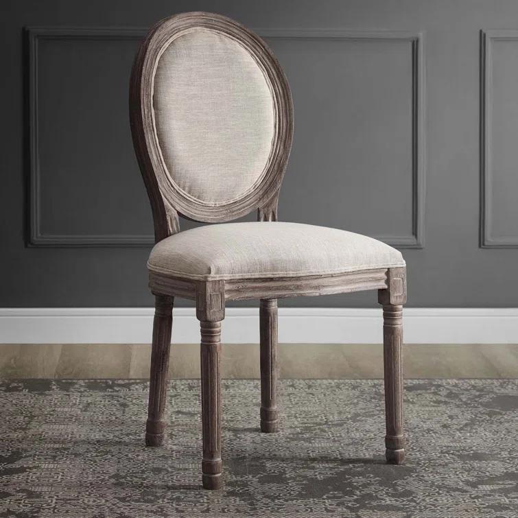Modway Emanate Vintage French Upholstered Fabric Dining Side Chair
