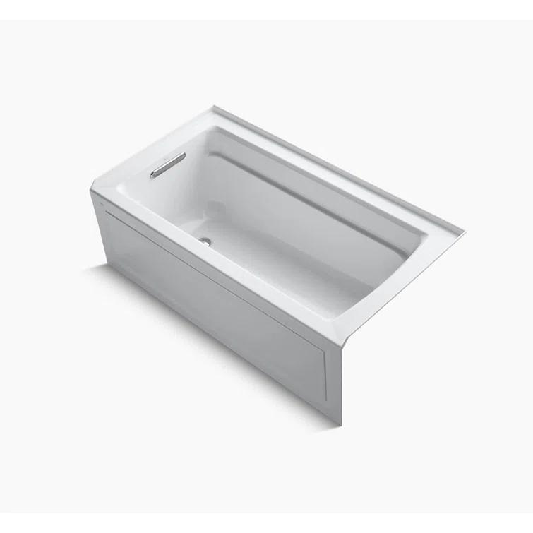 Archer® 60" x 32" Acrylic Alcove Soaking Bathtub with Comfort Depth