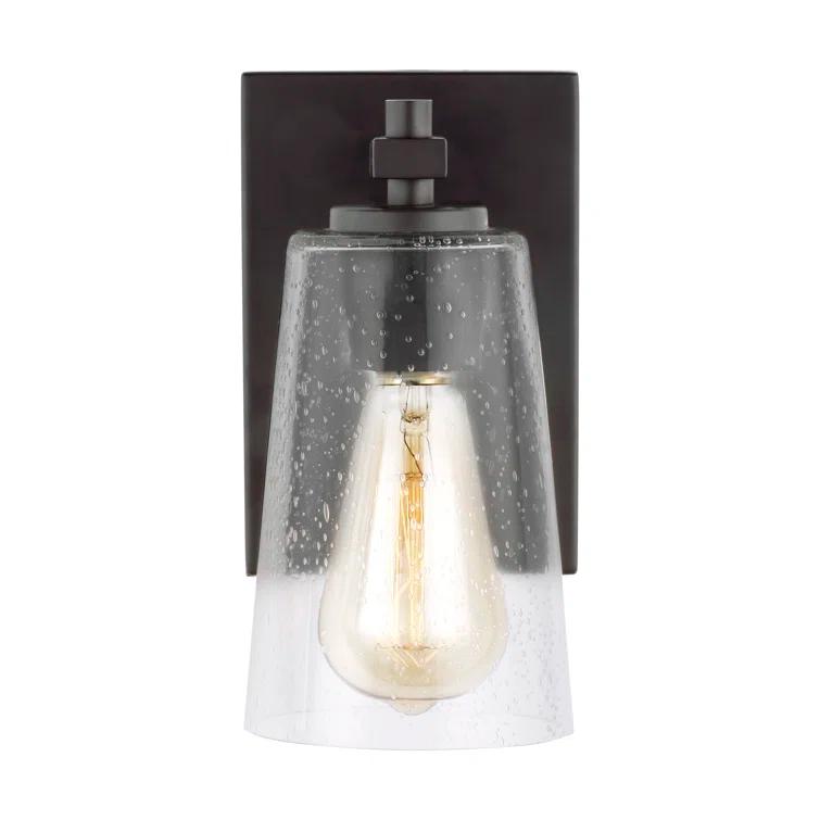 Mercer Seeded Glass 1-Light Sconce in Oil Rubbed Bronze