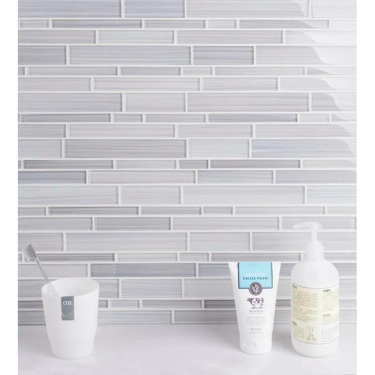 Premium Hand Painted Glass Linear Mosaic Tile
