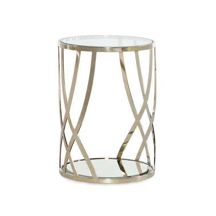 Caracole Compositions Adela Glass Top End Table