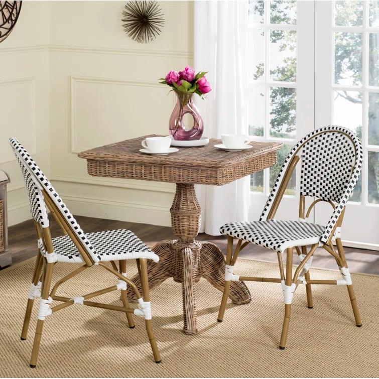 Casidy Polyethylene (PE) Wicker Wicker Outdoor Dining Side Chair