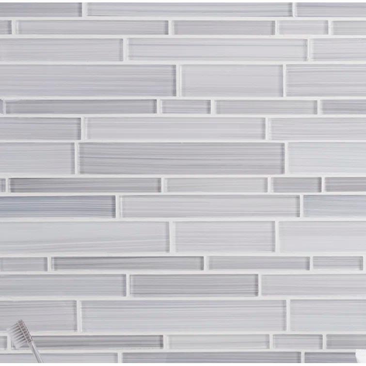 Premium Hand Painted Glass Linear Mosaic Tile