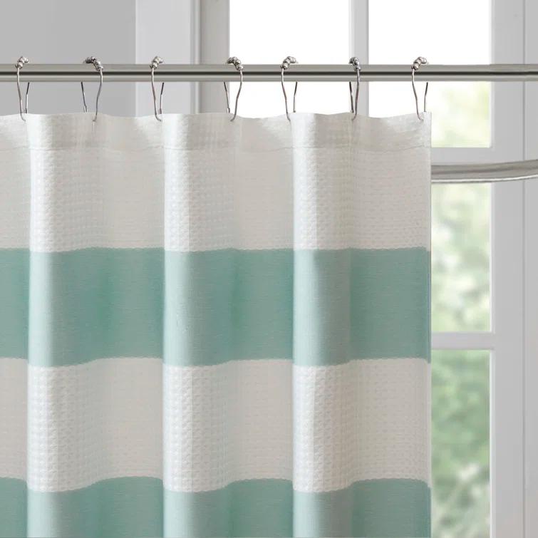 Spa Waffle Shower Curtain with 3M Treatment