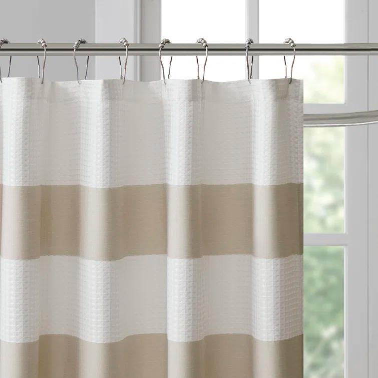 Spa Waffle Shower Curtain with 3M Treatment
