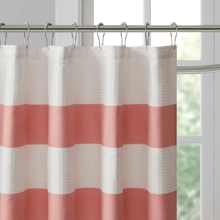Spa Waffle Shower Curtain with 3M Treatment