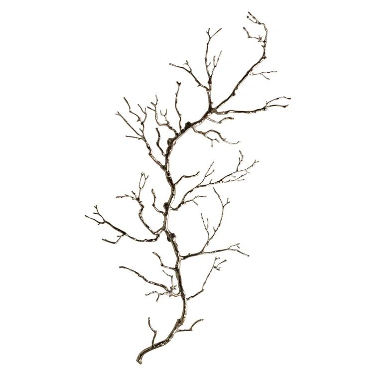 Nickel Twig Branch Wall Sculpture