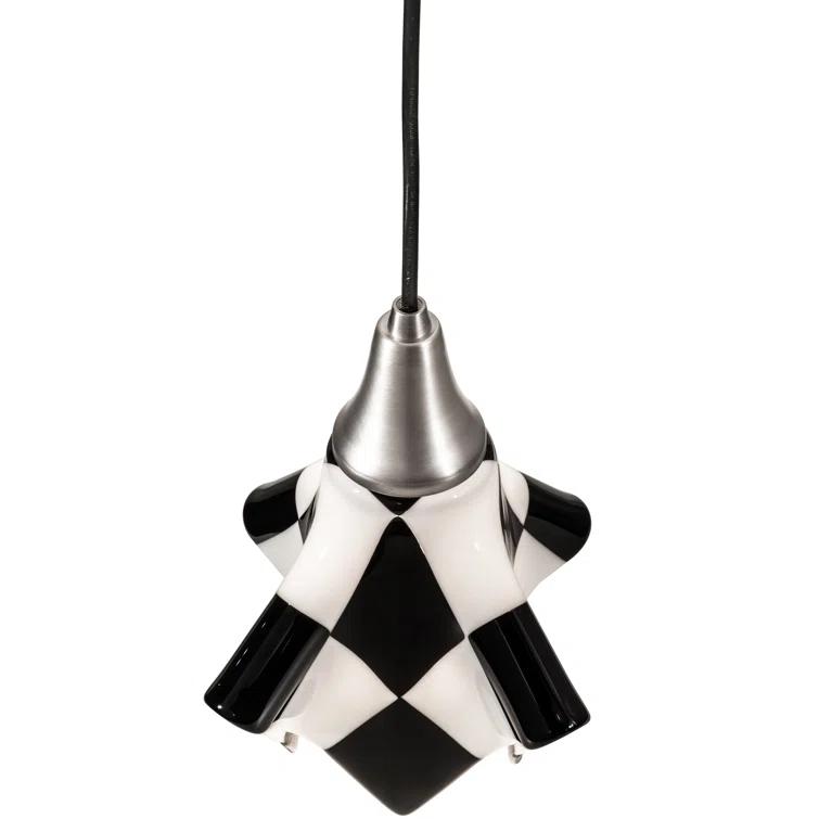 Metro Fusion 1 - Light Black/Silver Unique/Statement Pendant