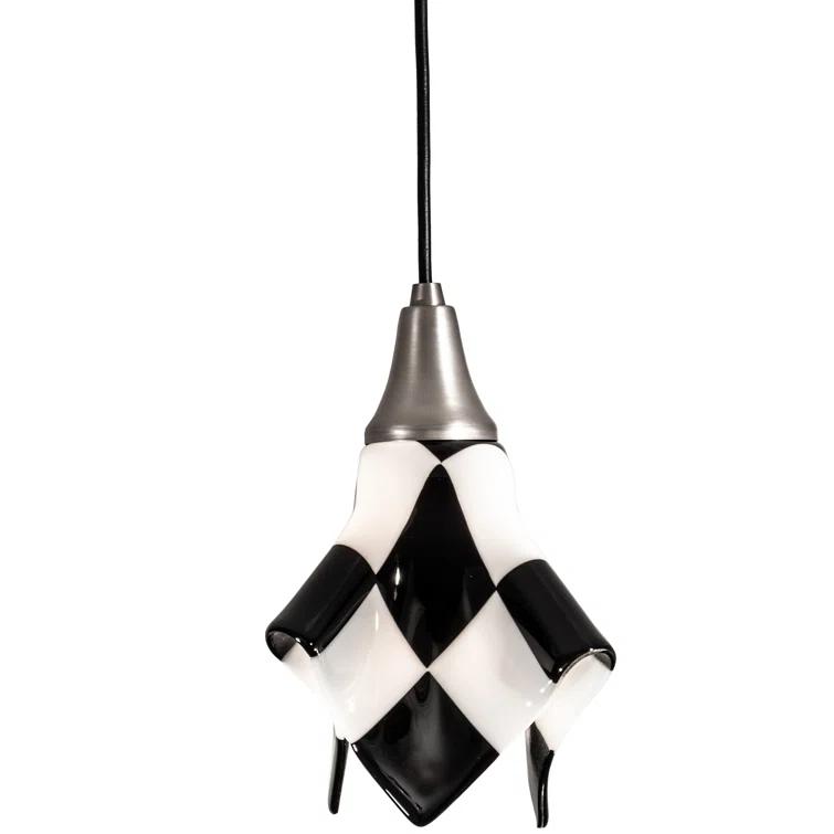 Metro Fusion 1 - Light Black/Silver Unique/Statement Pendant