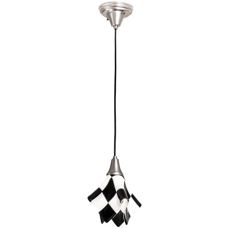Metro Fusion 1 - Light Black/Silver Unique/Statement Pendant