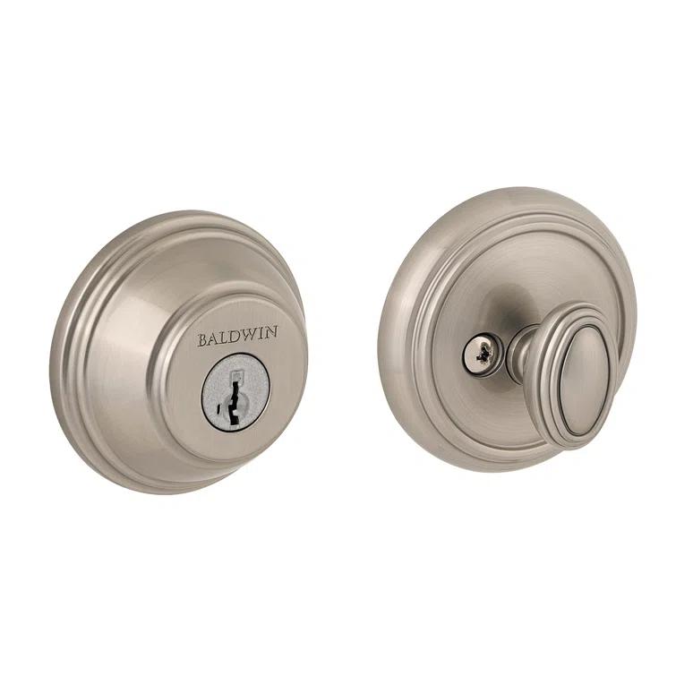 Baldwin Prestige 380 Round Single Cylinder Deadbolt Featuring SmartKey® Security
