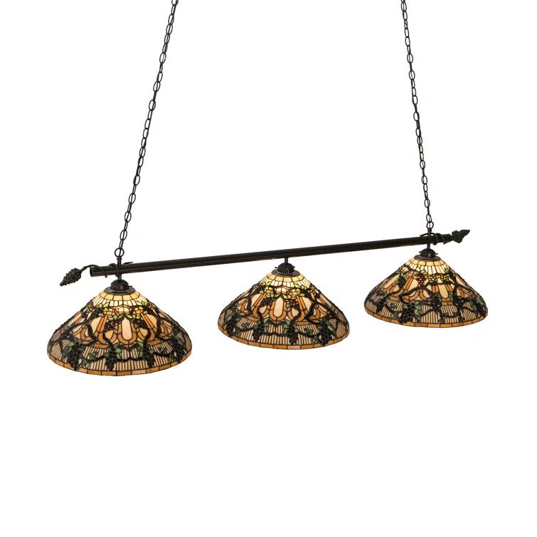 Jeweled Grape 3 - Light Timeless Bronze Kitchen Island Pendant