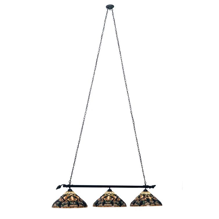 Jeweled Grape 3 - Light Timeless Bronze Kitchen Island Pendant