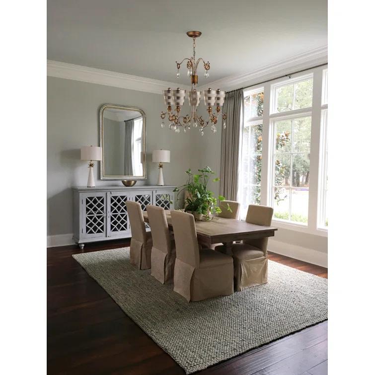 Lucas McKearn Tivoli 5-light Resin Chandelier in Silver with Gold Accents