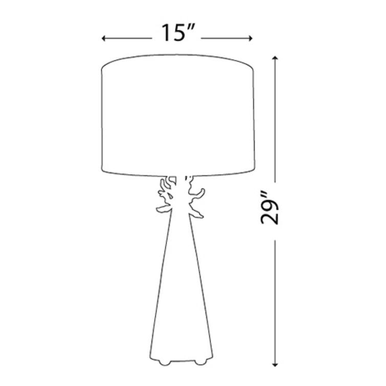 Lucas McKearn Neo Contemporary Metal Table Lamp with Gold Accents in White