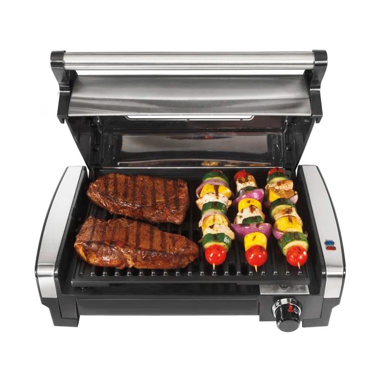 Hamilton Beach Hamilton Beach® Electric Indoor Searing Grill with Removable Non-Stick Grate, Viewing Window & Adjustable Temperature Control to 450°F, 118 sq. in. Surface Serves 6
