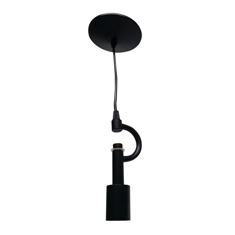 Cloth & Wire Satin Black Pendant Light Fixture for 3 Lights with Fabric Cord for Home Lightning