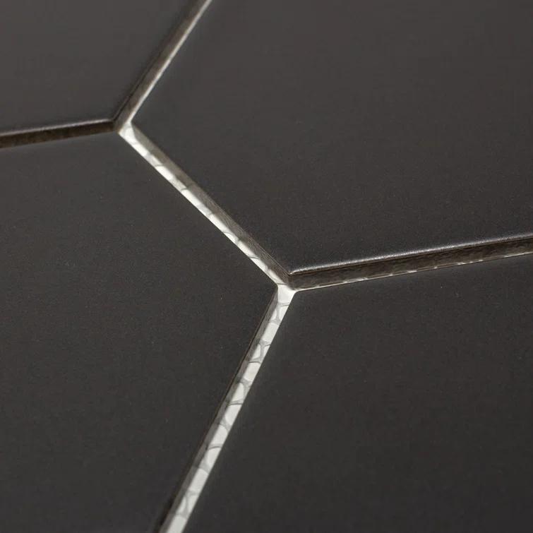 Supreme Tile Porcetile 10.08 in. x 11.64 in. Honeycomb Matte Porcelain Mosaic Wall and Floor Tile