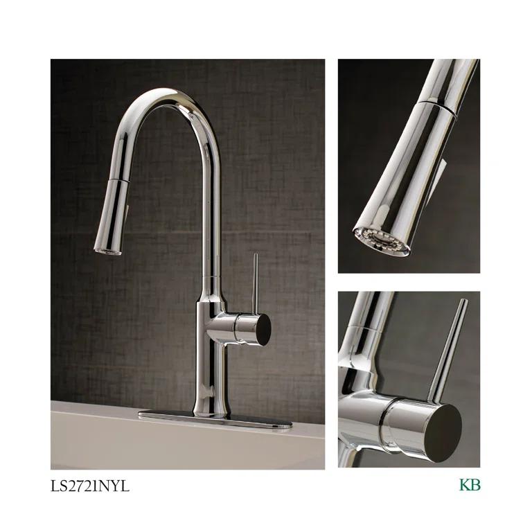 Kingston Brass New York Single-Handle Pull-Down Kitchen Faucet