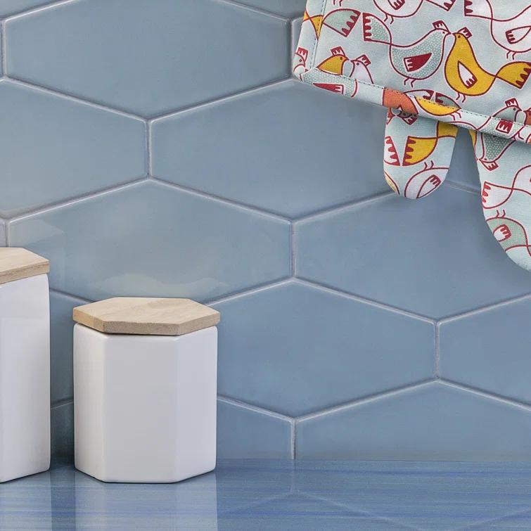 Midland Hexagon 4" x 8" Ceramic Subway Wall Tile (5.38 sq. ft. / box)