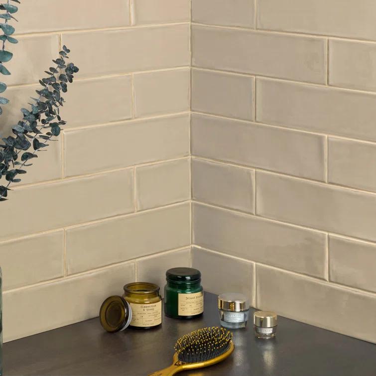 Midland 3'' W x 12'' L Polished Ceramic Subway Tile (5.38 sq. ft. / box)