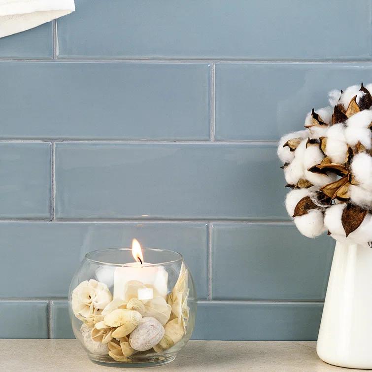 Midland 3'' W x 12'' L Polished Ceramic Subway Tile (5.38 sq. ft. / box)