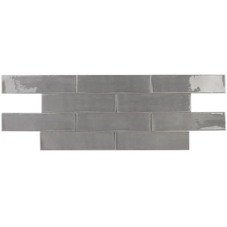 Midland 3'' W x 12'' L Polished Ceramic Subway Tile (5.38 sq. ft. / box)