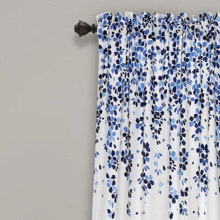 Lush Decor Weeping Flowers Polyester Room Darkening Curtain Pair (Set of 2)