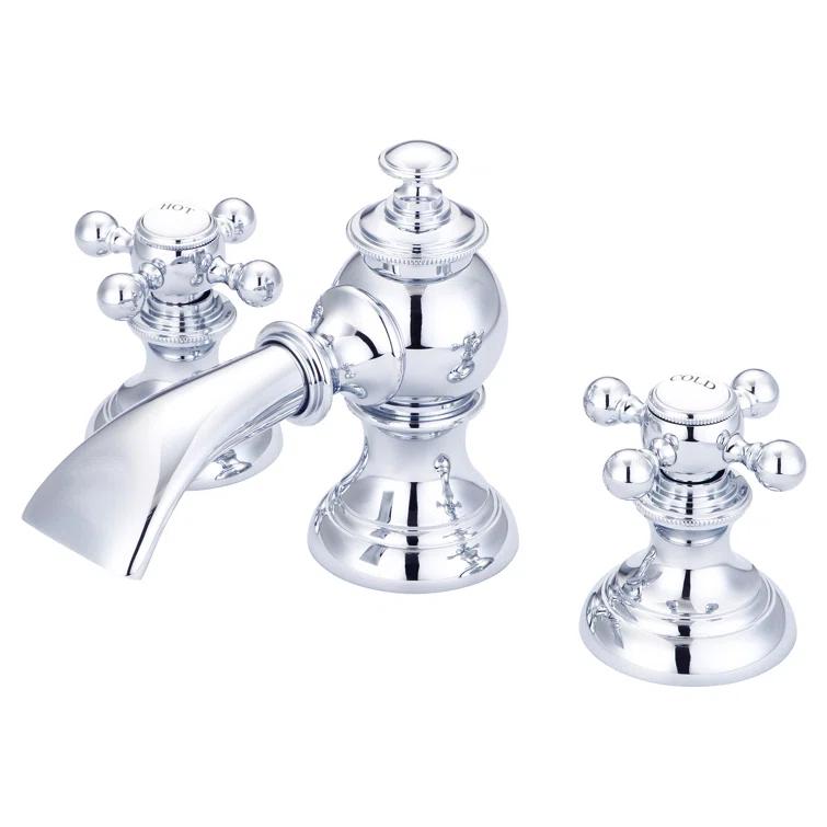Widespread 2-handle Bathroom Faucet with Drain Assembly