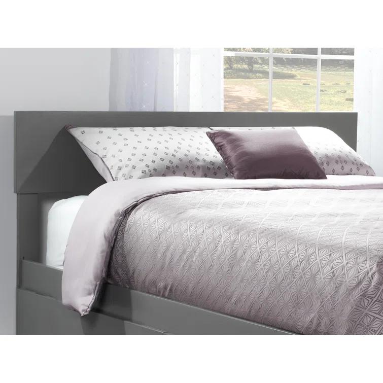 Queen Orlando Headboard White - AFI: Modern Low Panel Design, USB Charger