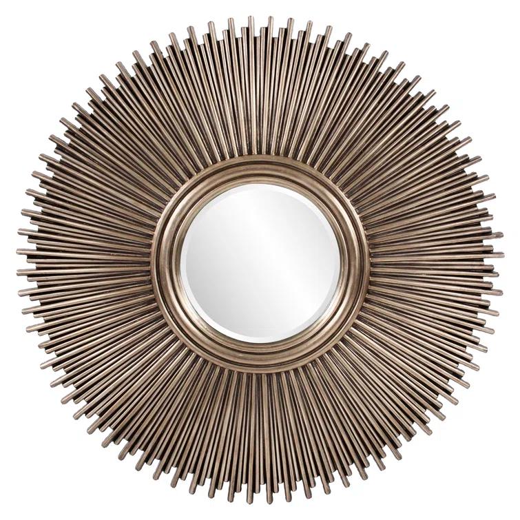 Tyler Dillon Singapore Starburst Round Wall and Accent Mirror - Silver - 50"