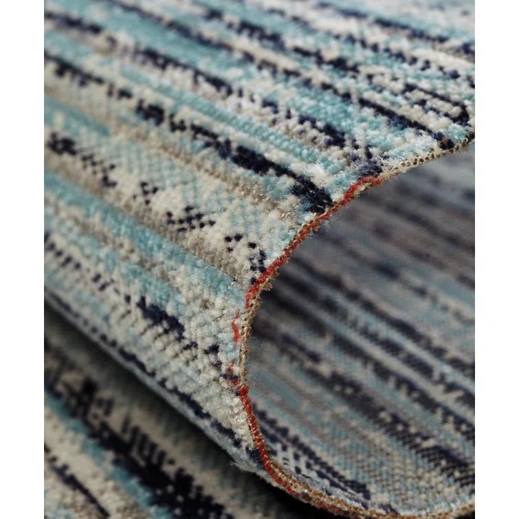 Aqua Strie 2 ft. x 3 ft. Indoor/Outdoor Area Rug