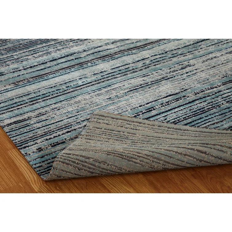 Aqua Strie 2 ft. x 3 ft. Indoor/Outdoor Area Rug
