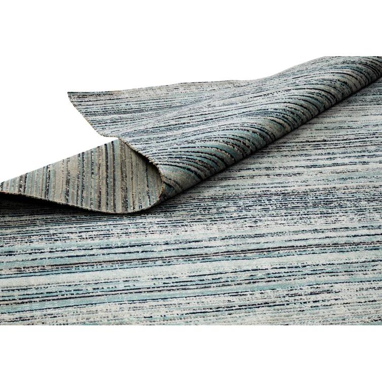 Aqua Strie 2 ft. x 3 ft. Indoor/Outdoor Area Rug