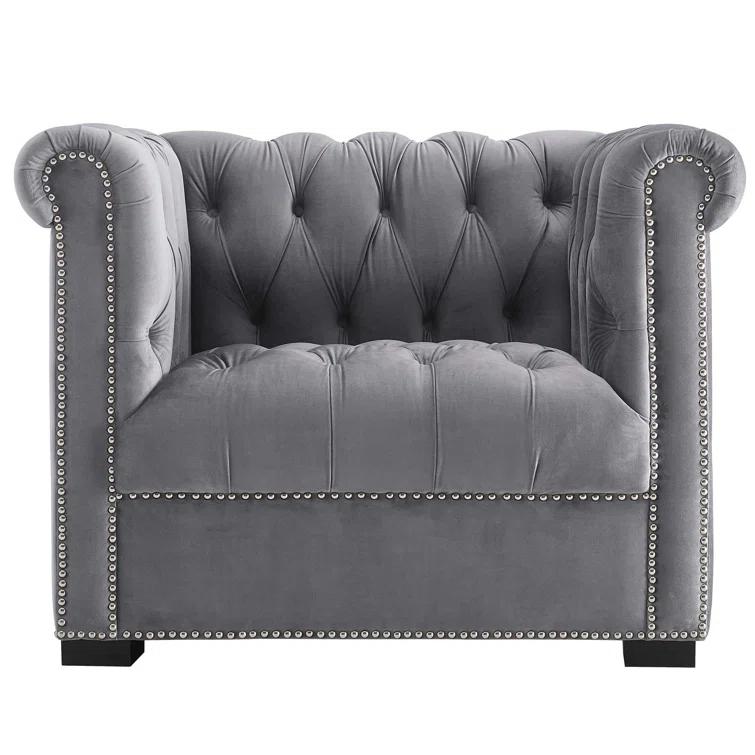 Modway Heritage Upholstered Velvet Armchair