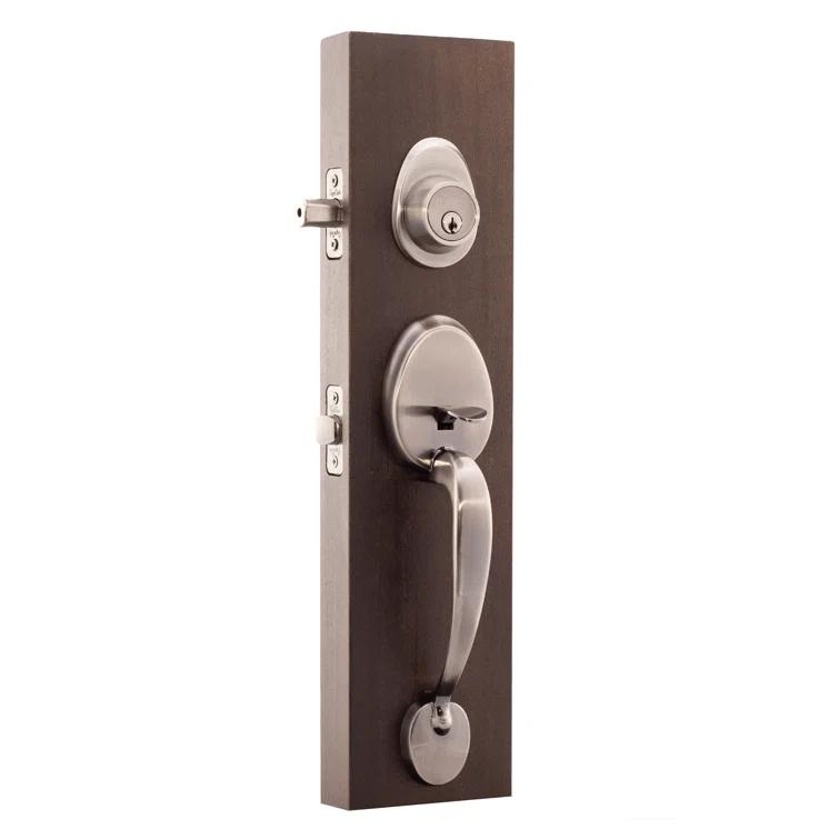 Copper Creek Handleset with Single Cylinder Deadbolt and Door Knob and Colonial Rosette