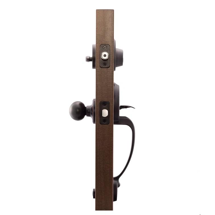 Copper Creek Handleset with Single Cylinder Deadbolt and Door Knob and Colonial Rosette