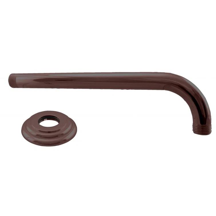 1/2" IPS x 10" IPS Wall Mount 90-Degree Rain Shower Arm with Flange