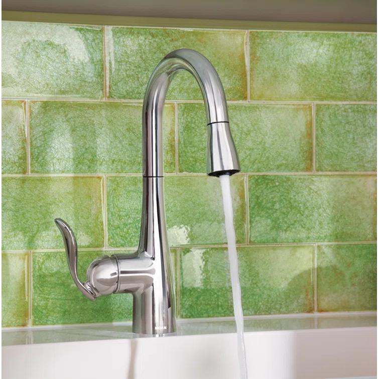 Moen Arbor One Handle Pulldown Kitchen Faucet Featuring Power Boost and Reflex
