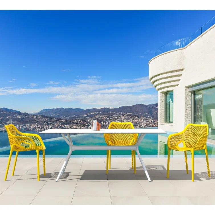 Farrah Synthetic Laminate Outdoor Dining Table