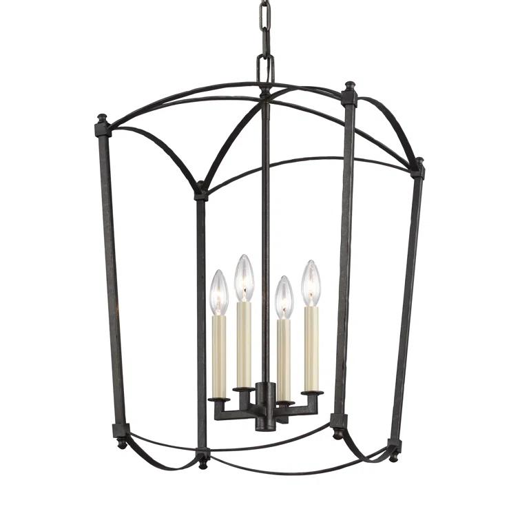 Olive 4 Light Metal Dimmable Lantern Chandelier
