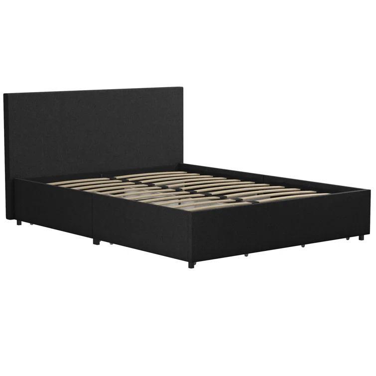 Novogratz Kelly Upholstered Unfinished Platform Storage Bed