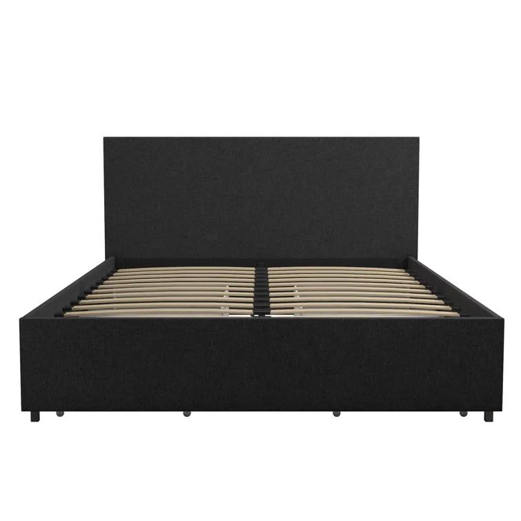 Novogratz Kelly Upholstered Unfinished Platform Storage Bed