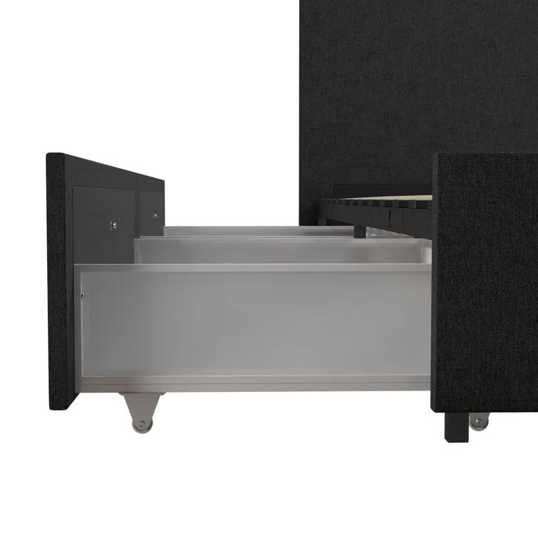 Novogratz Kelly Upholstered Unfinished Platform Storage Bed