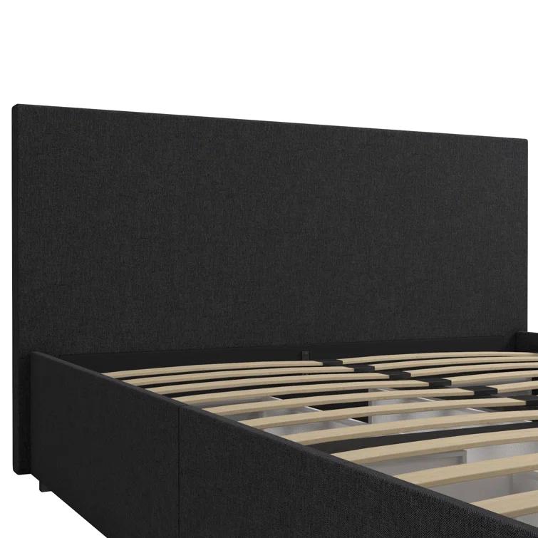 Novogratz Kelly Upholstered Unfinished Platform Storage Bed