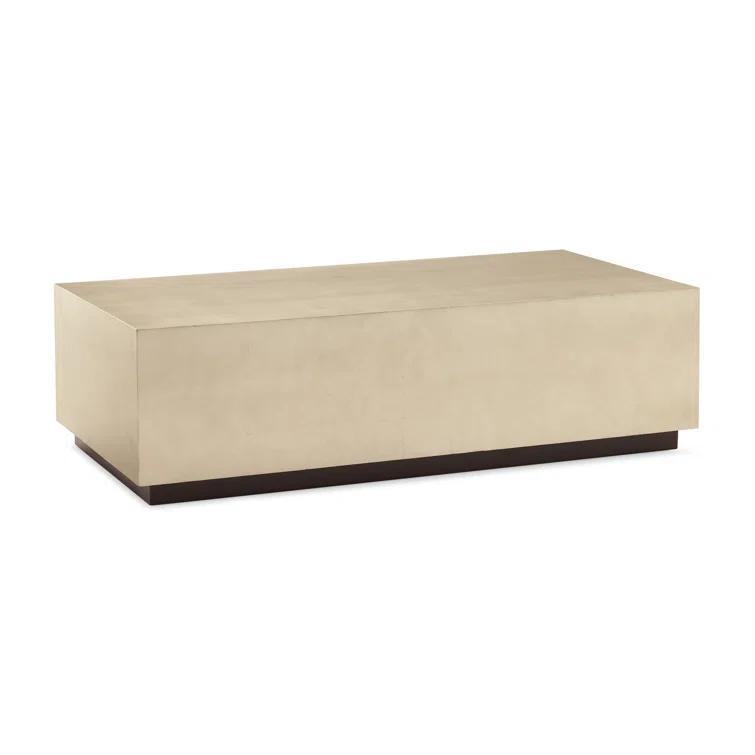 Beige Wood Rectangular Coffee Table with Storage
