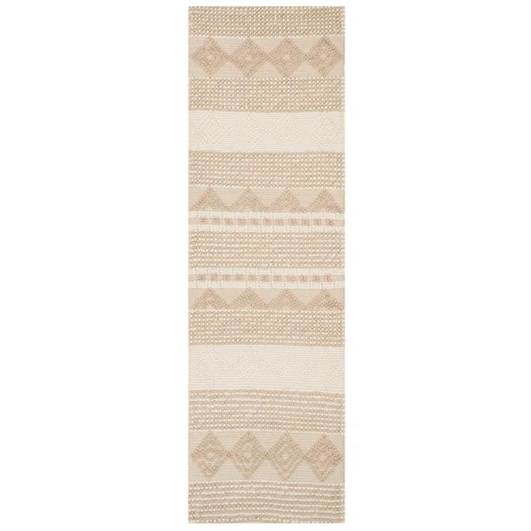 Winchester Geometric Hand-Woven Flatweave Wool/Cotton Beige/Ivory Area Rug