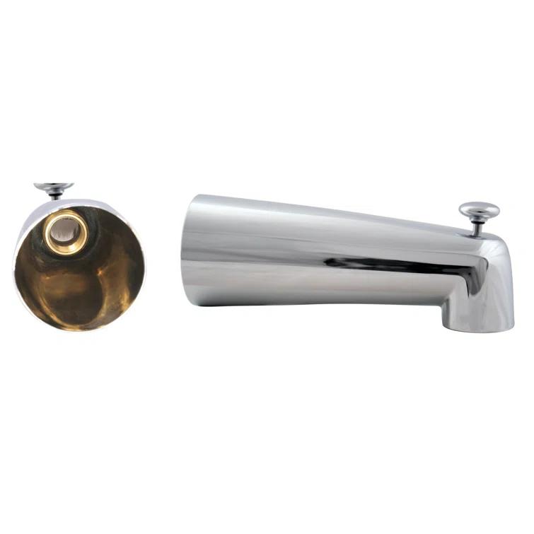 7" Reach Wall Mount Tub Spout with Diverter