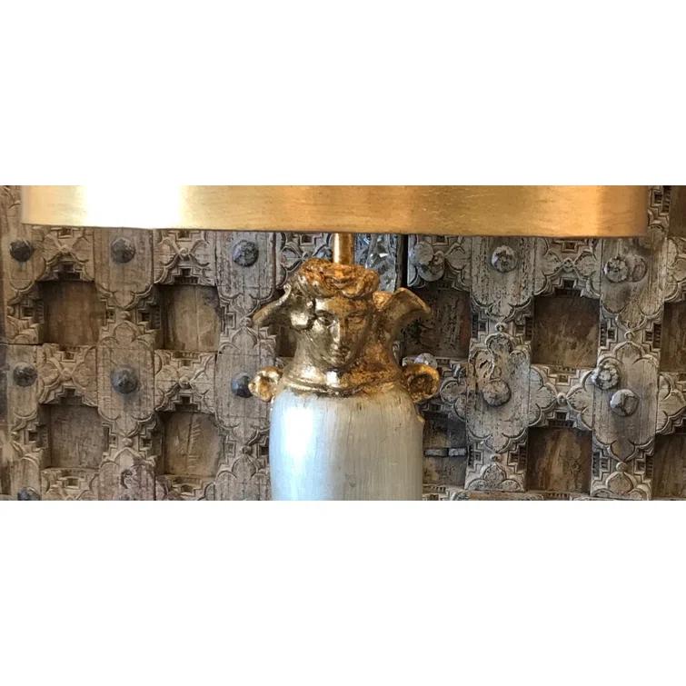 Lucas McKearn Bienville Table Lamp in Gold and Silver with Gold Drum Shade