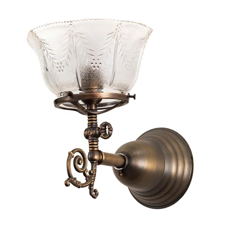 Schoolhouse & Early Electric Brass Armed Sconce